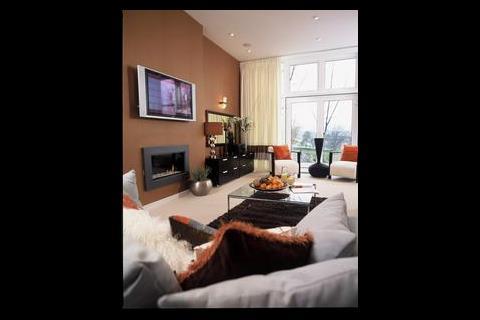 The living area of the research house.